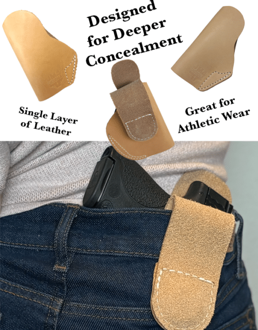Roughneck Magnetic Gun Holster designed for deep concealmeant and great gun holster for athletic clothes.