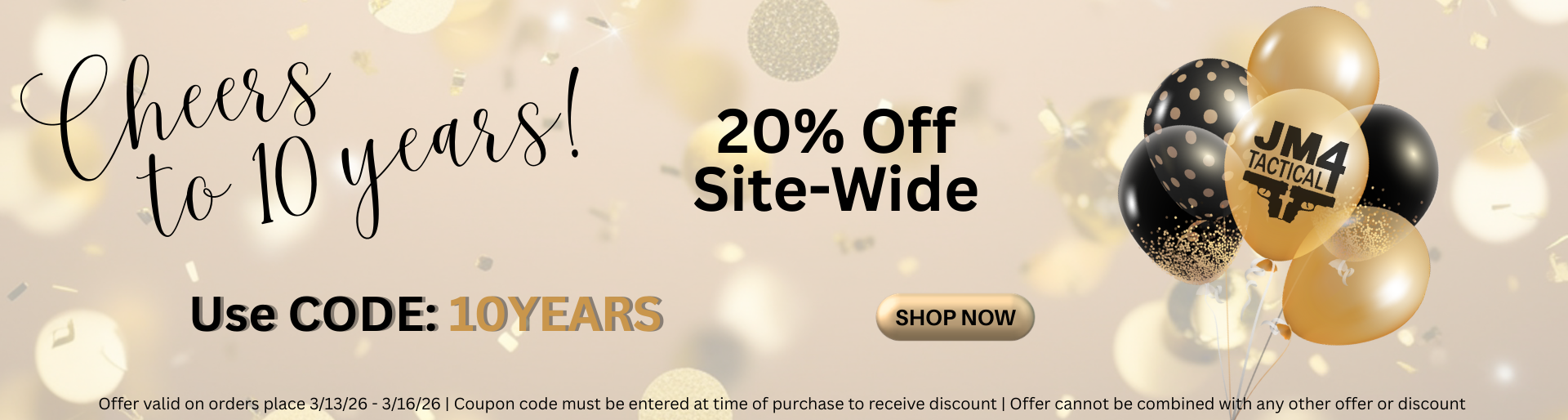 10 Year Holster Sale Banner